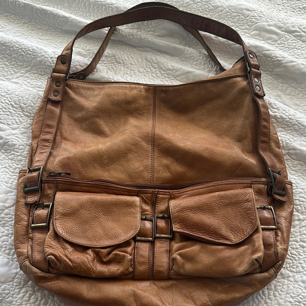 Brown Leather Shoulder Bag